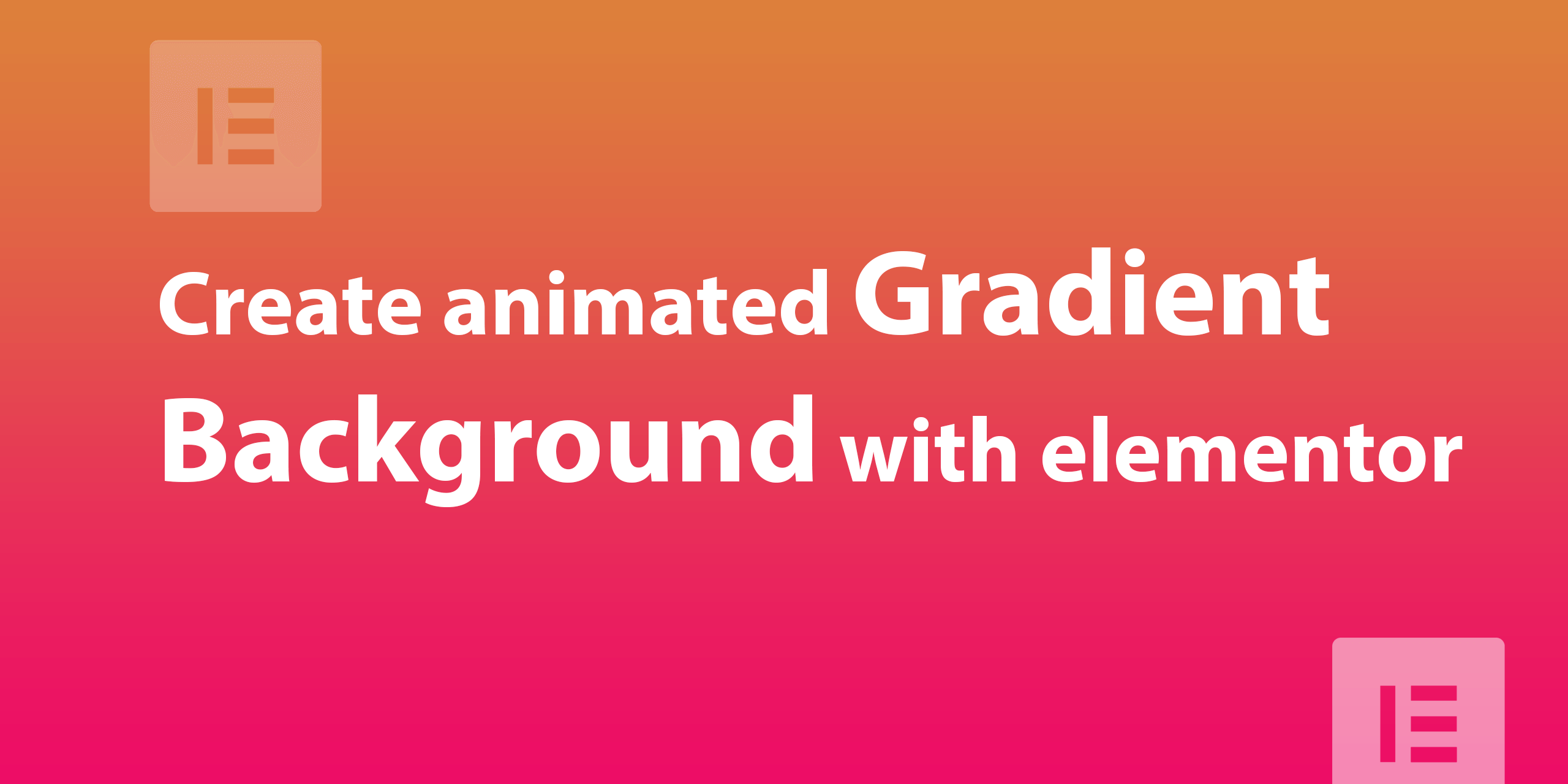 animated gradient background with elementor