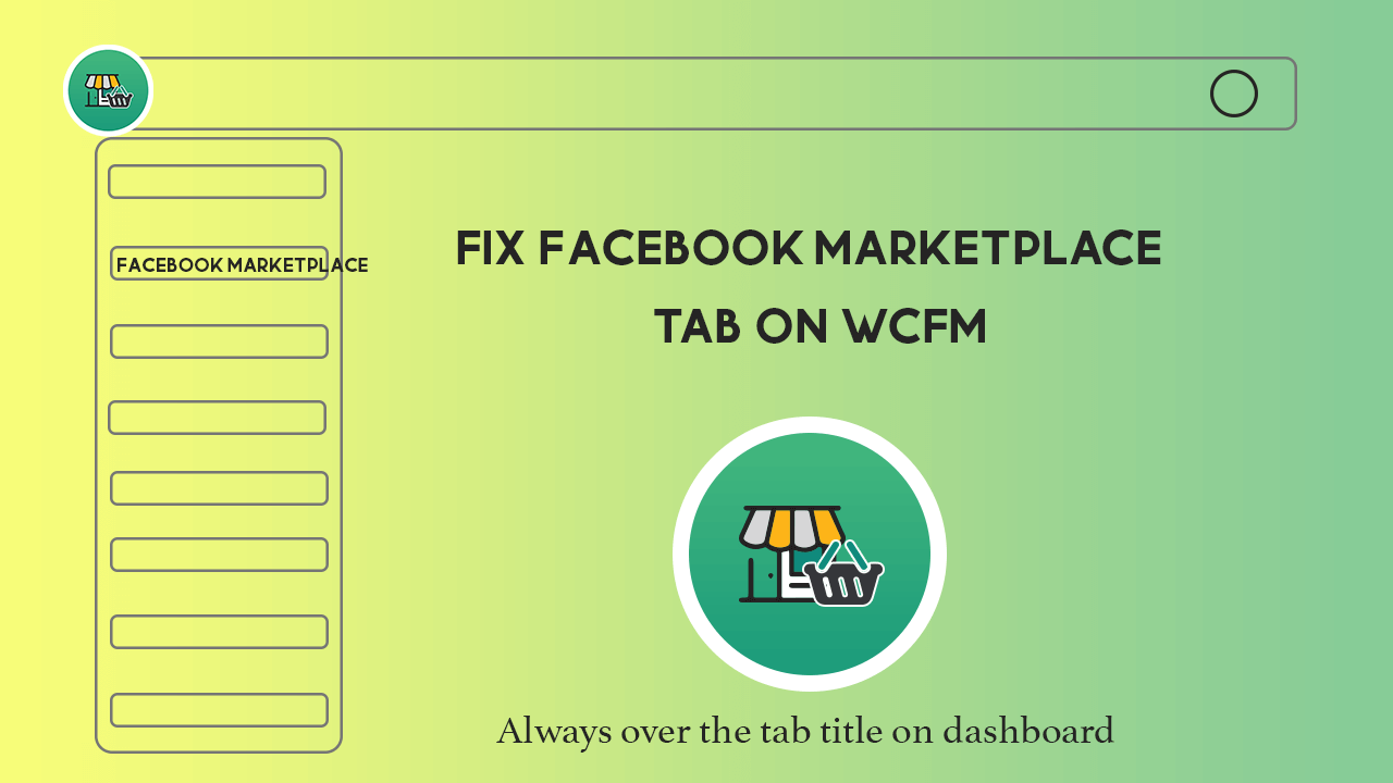 Facebook Marketplace Tab title on WCFM Vendor Dashboard
